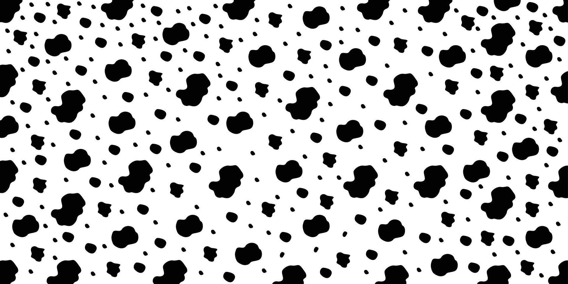 Abstract Cow Spots Seamless Pattern Dairy Farm Inspired Black and White Design vector