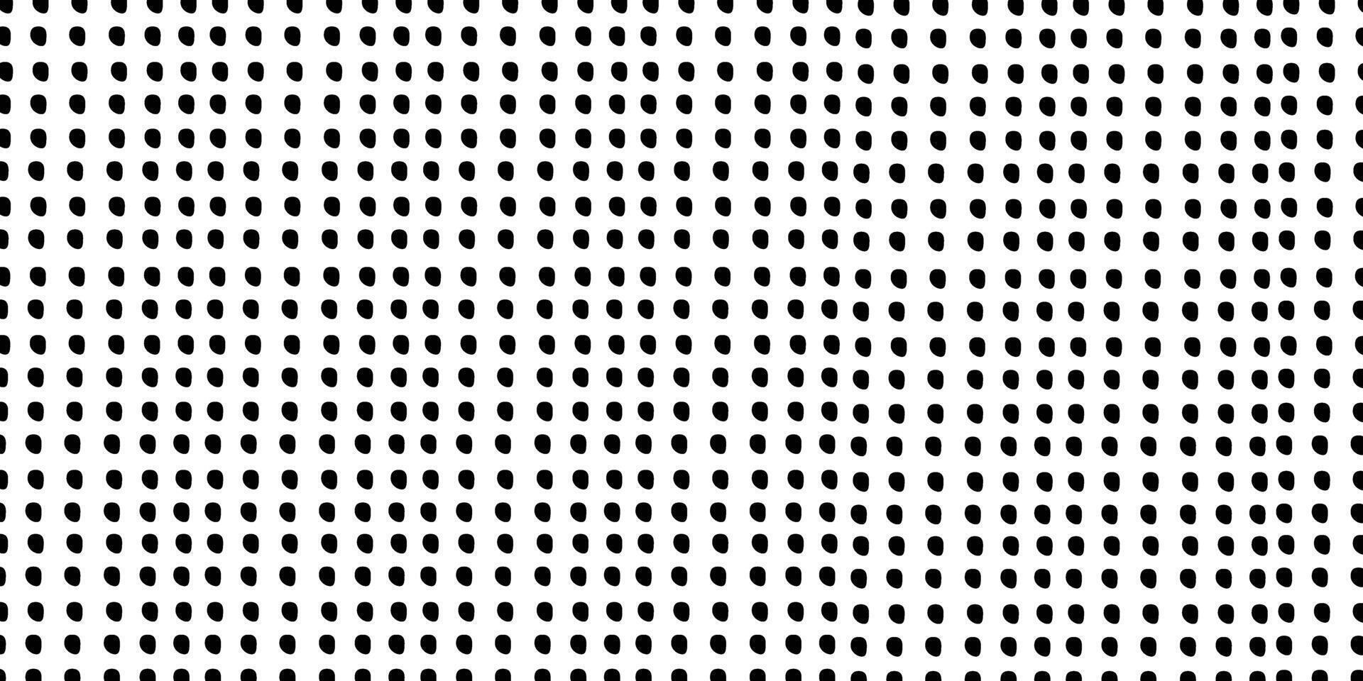 Tiny Hand Drawn Polka Dot Pattern Seamless Doodle Dots Texture Black on White Design vector