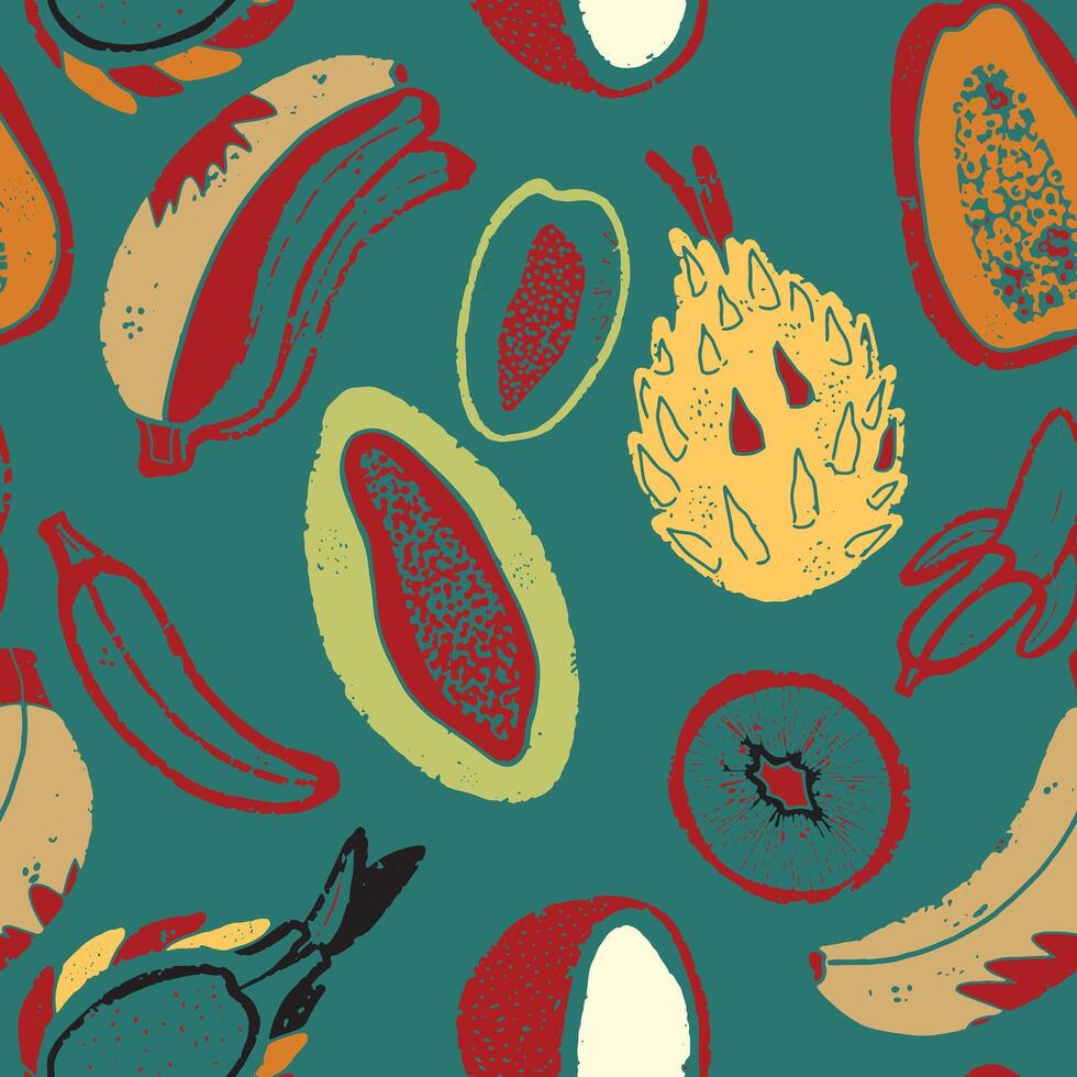tropical fruit fabric custom fabric vector