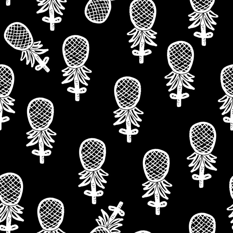 thistle black fabric vector