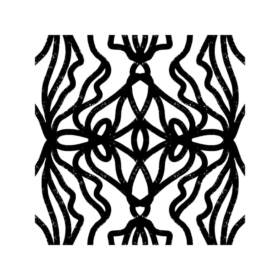 a black and white design, with a pattern vector