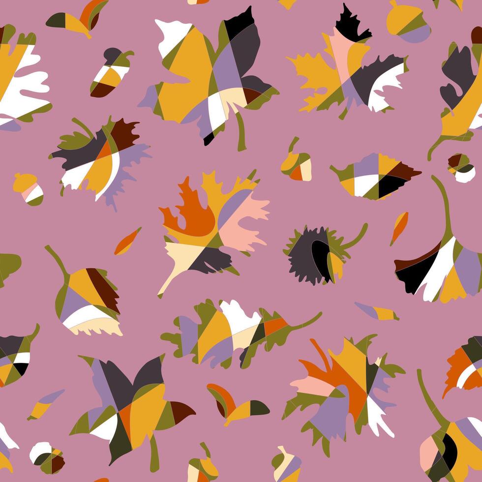 autumn leaves fabric custom vector