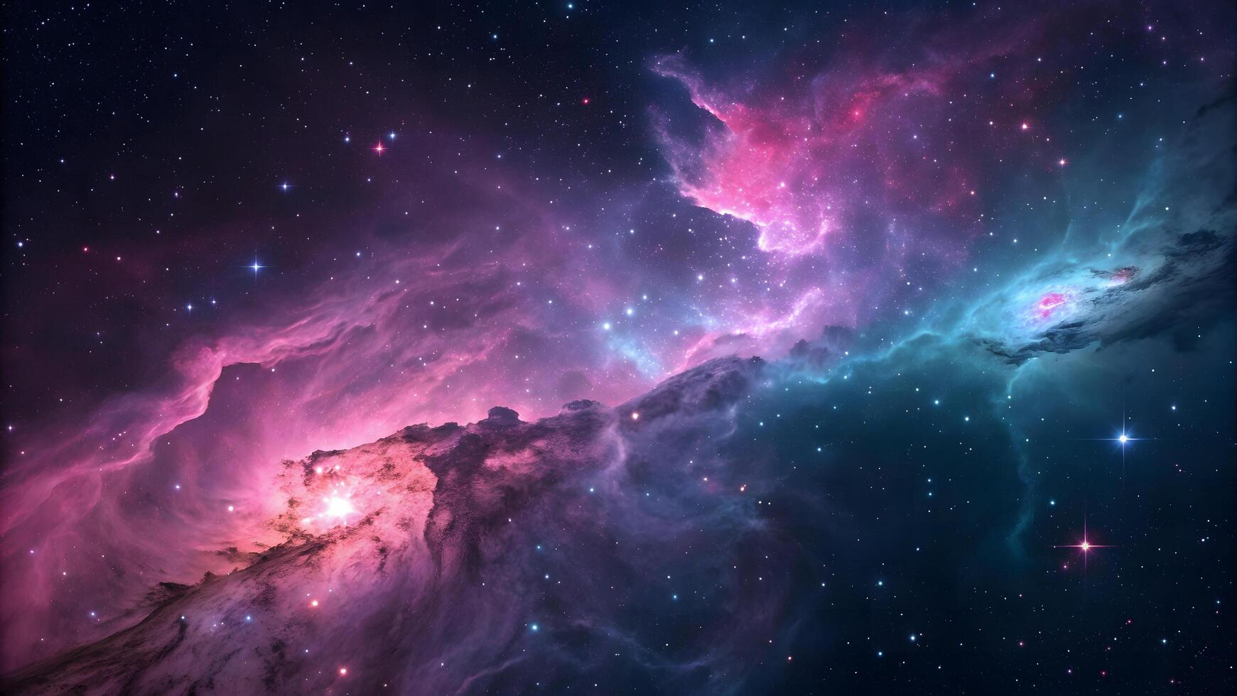 the nebula in space with stars and nebula abstract photo