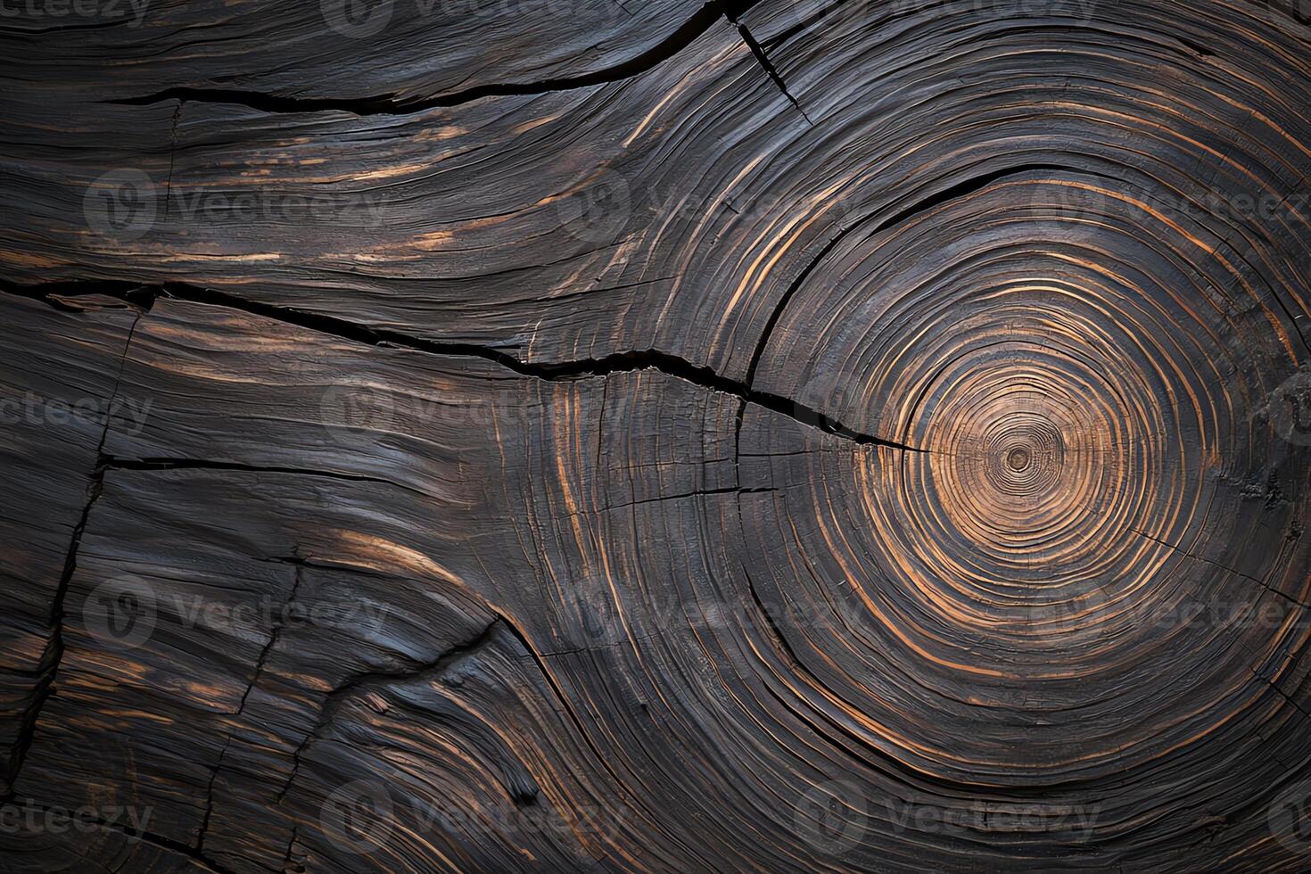 A close-up view of a tree stump showcasing intricate rings and textures, reflecting the beauty of nature and the passage of time. Perfect for themes of growth and sustainability. photo