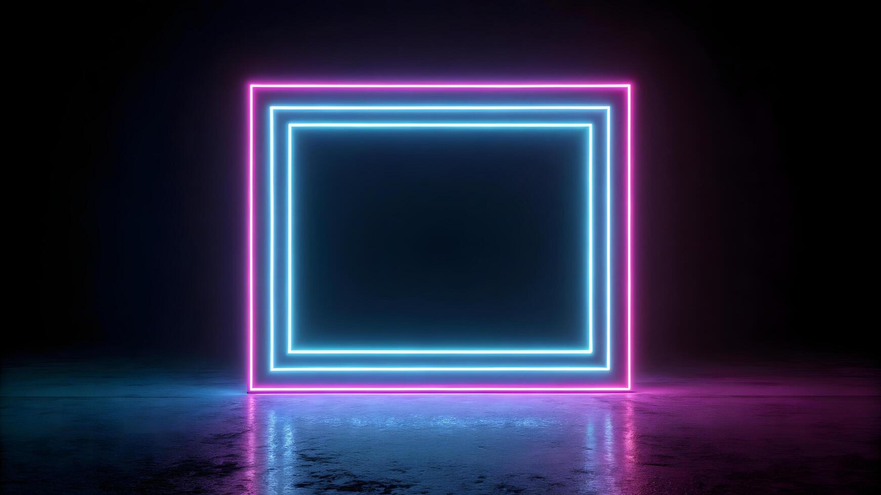 neon neon square frame photo