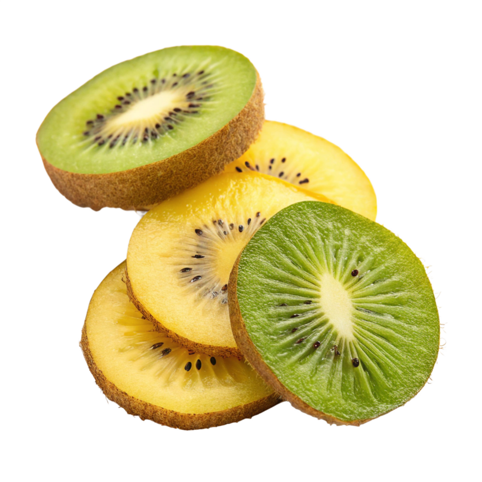 Sliced kiwi isolated on transparent background png