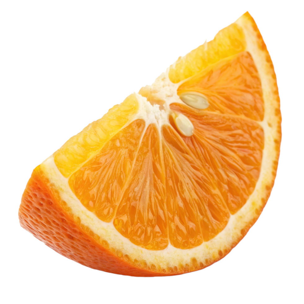 Half Orange Slice isolated on transparent background png