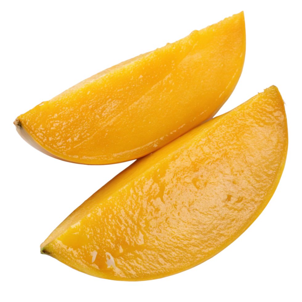 Two Mango Slices isolated on transparent background png