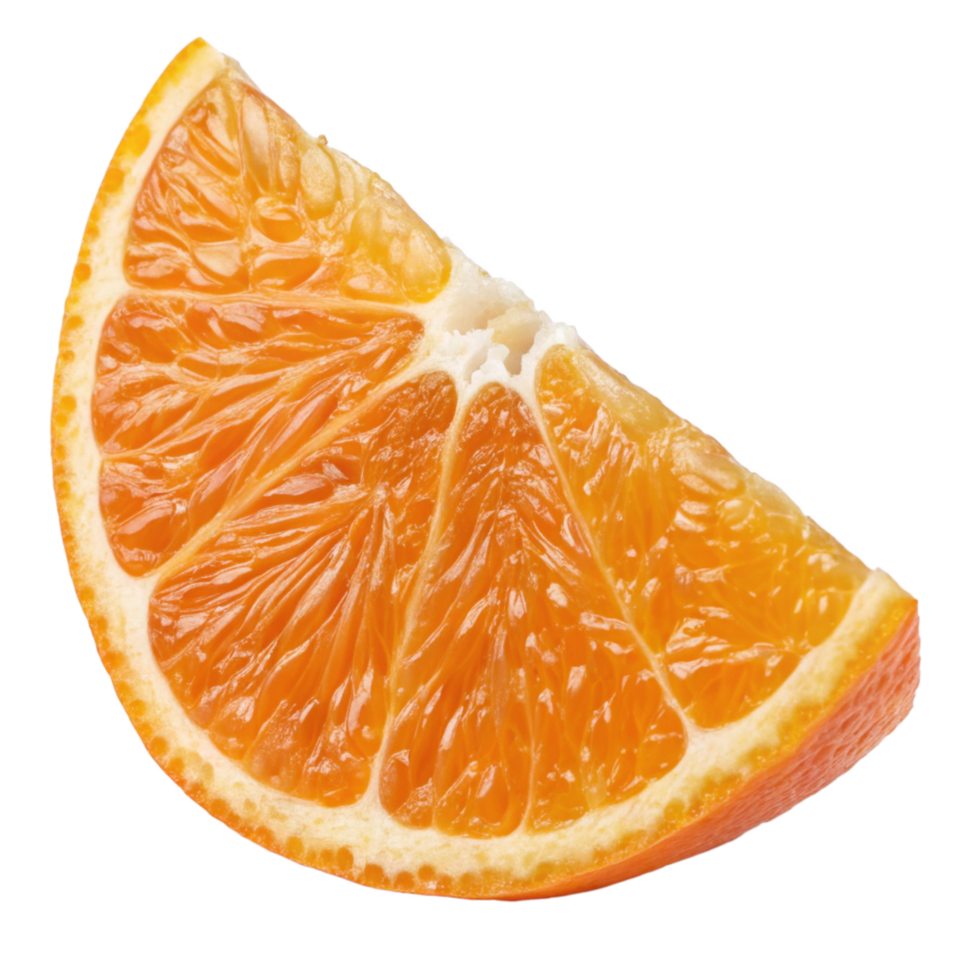 Fresh Orange Slice isolated on transparent background png