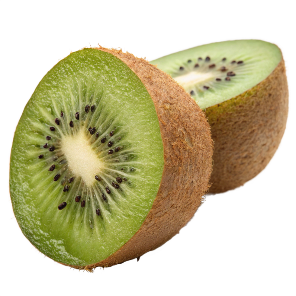 Half Sliced kiwi isolated on transparent background png