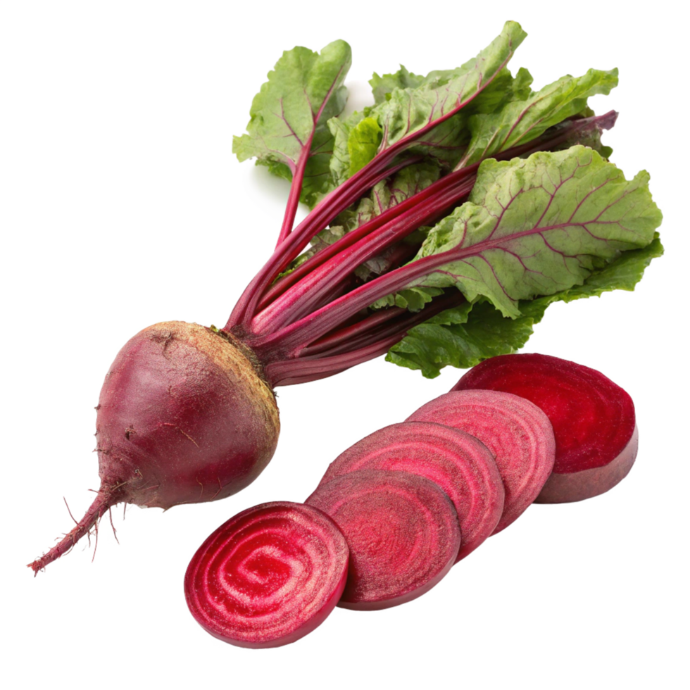 Beetroot With slices isolated on transparent background png
