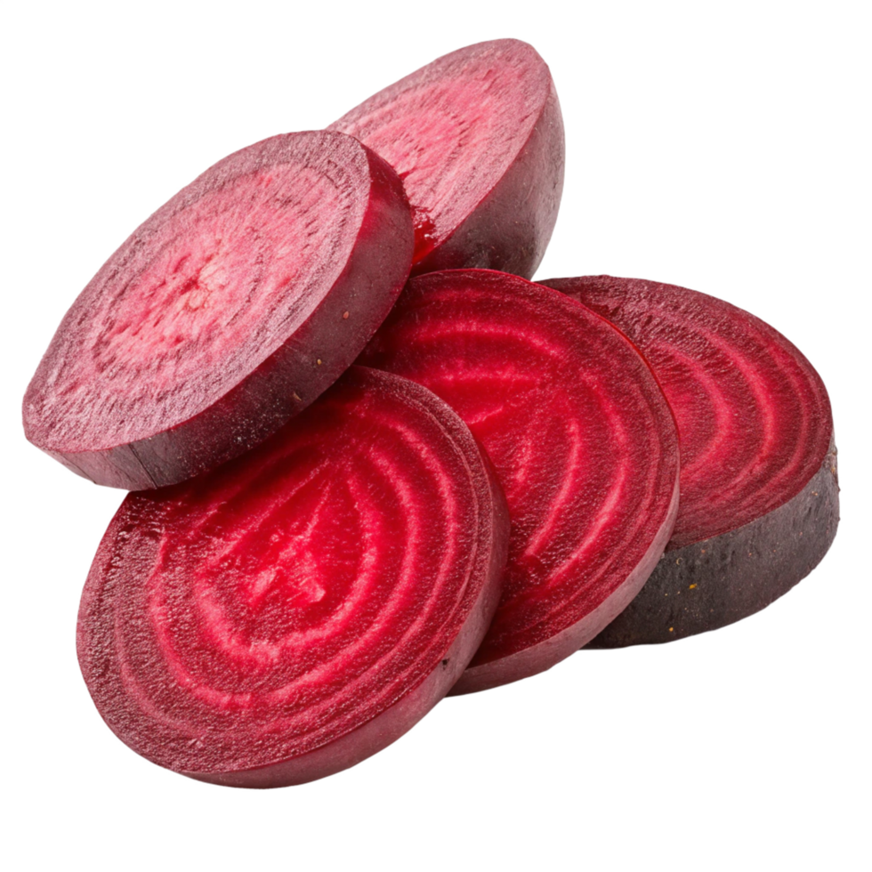 Sliced Beetroot isolated on transparent background png