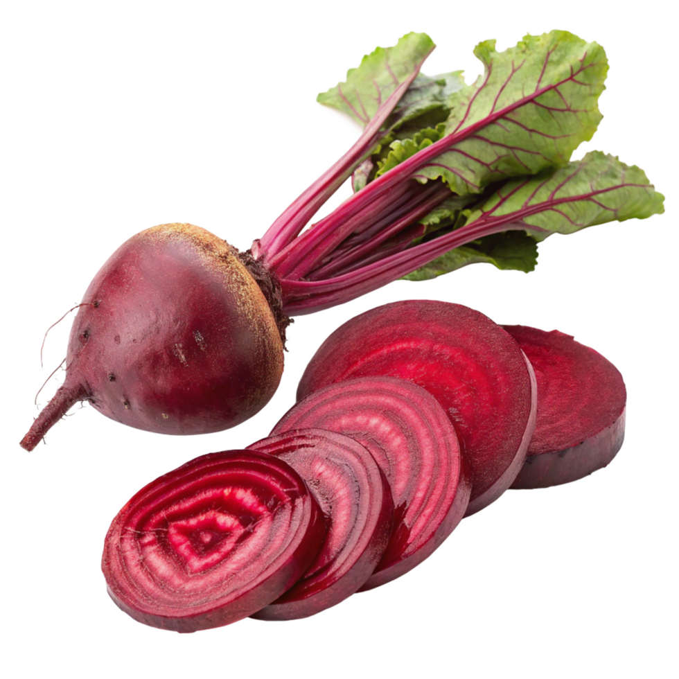 Fresh Beetroot With slices isolated on transparent background png
