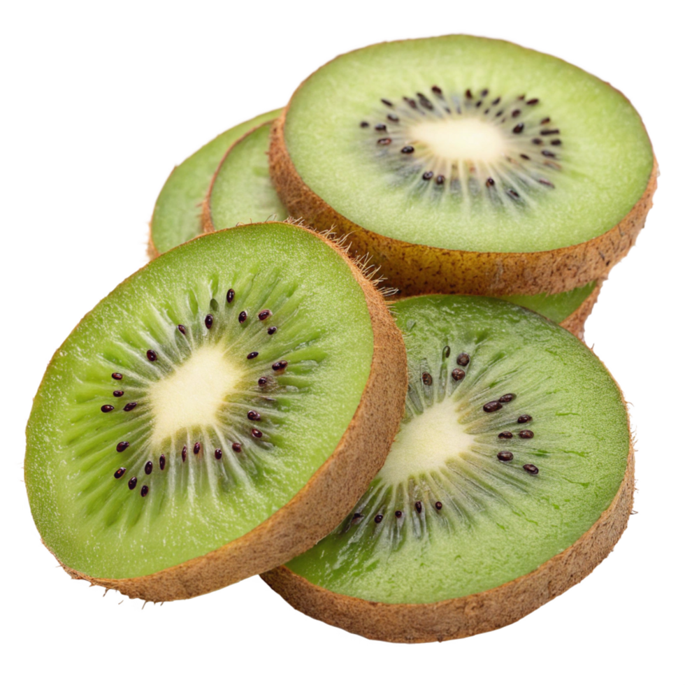 Fresh Sliced kiwi isolated on transparent background png