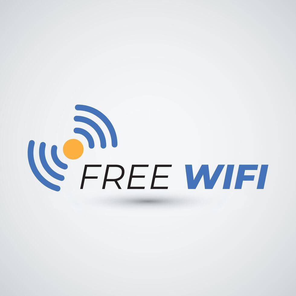 Free Wifi Logo Design Flat Icon Template vector