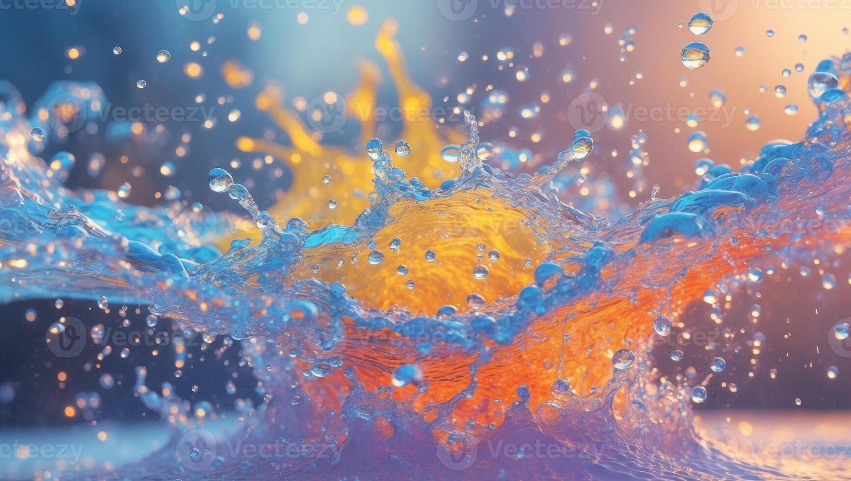 Dynamic Water Splash with Colorful and Attractive Background Setting for Visual Appeal photo