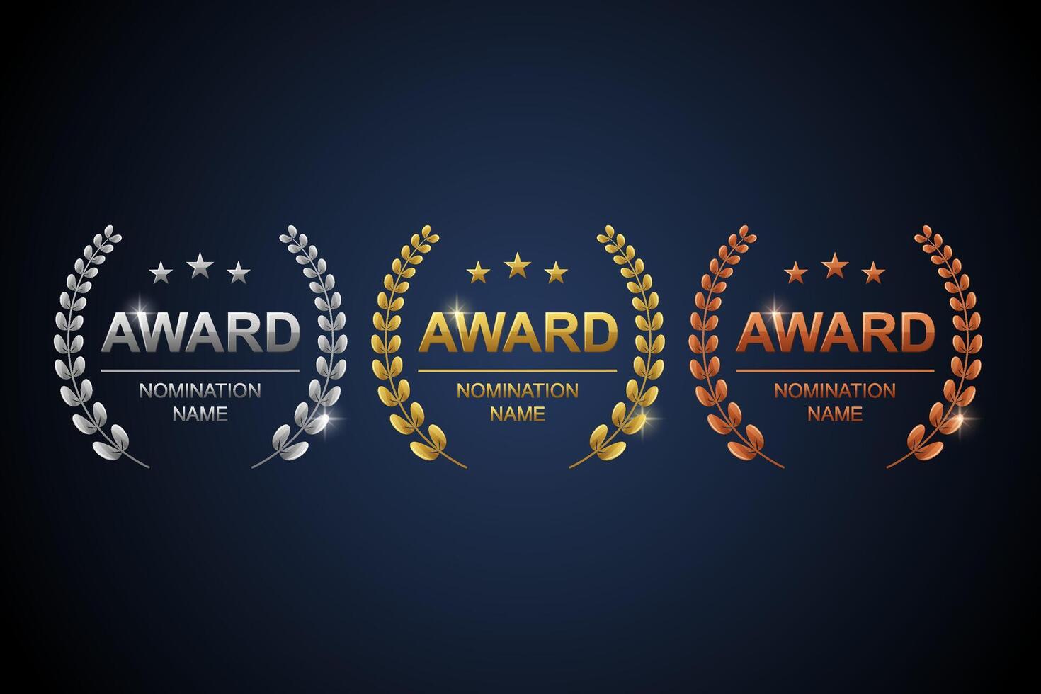 laurel wreath element. Suitable for award and certificate design element. vector