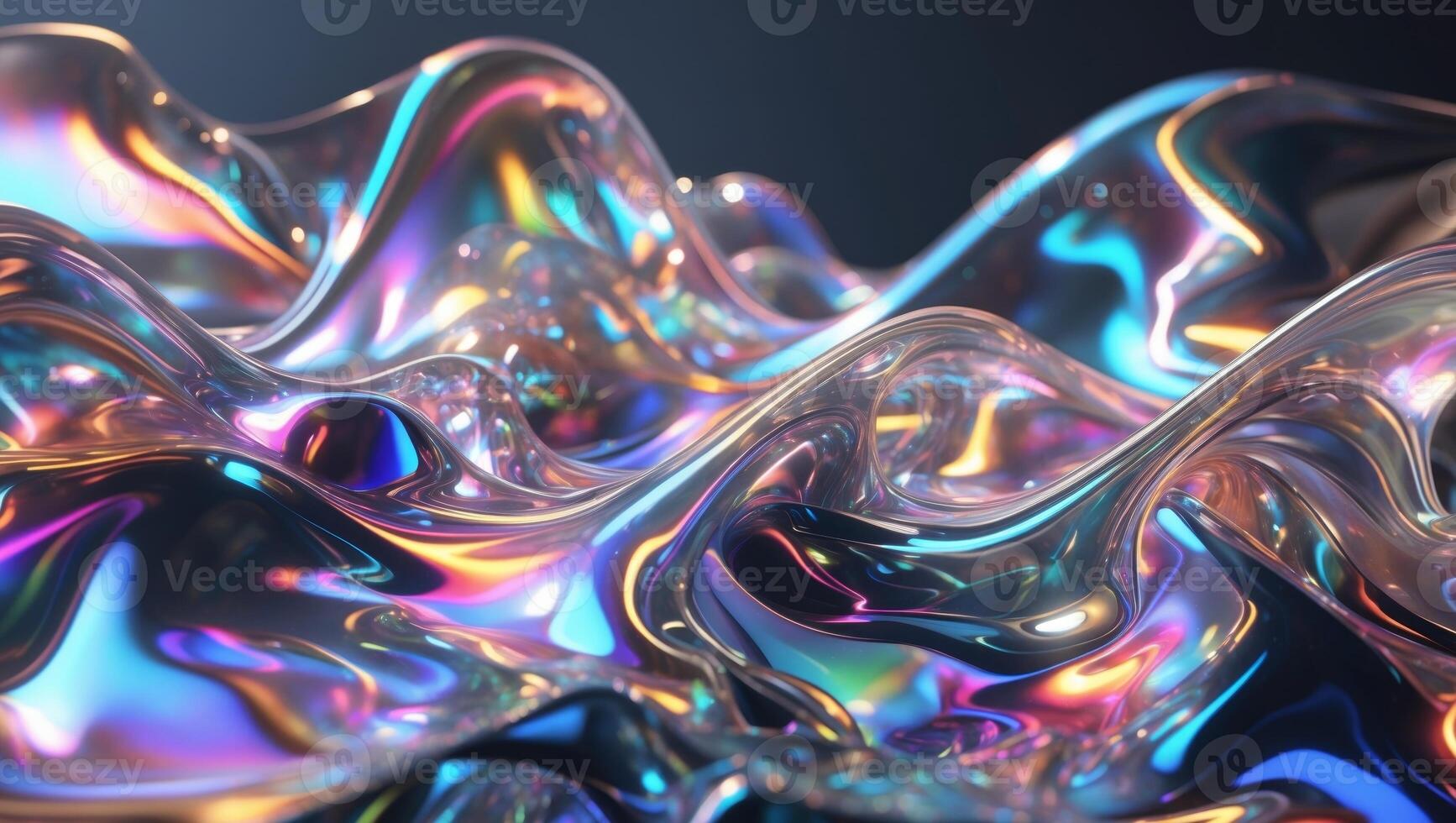 A colorful and vibrant abstract geometry design featuring captivating glass effects. photo