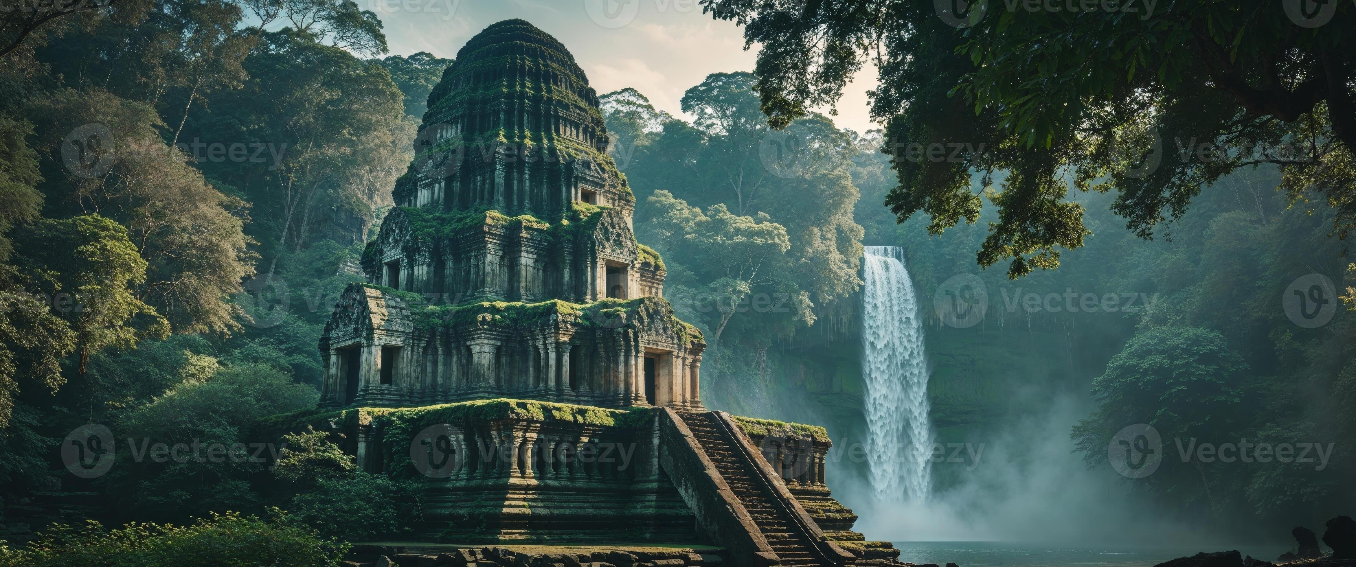 作品 Temple in a jungle an ancient temple found in a thick jungle surrounded