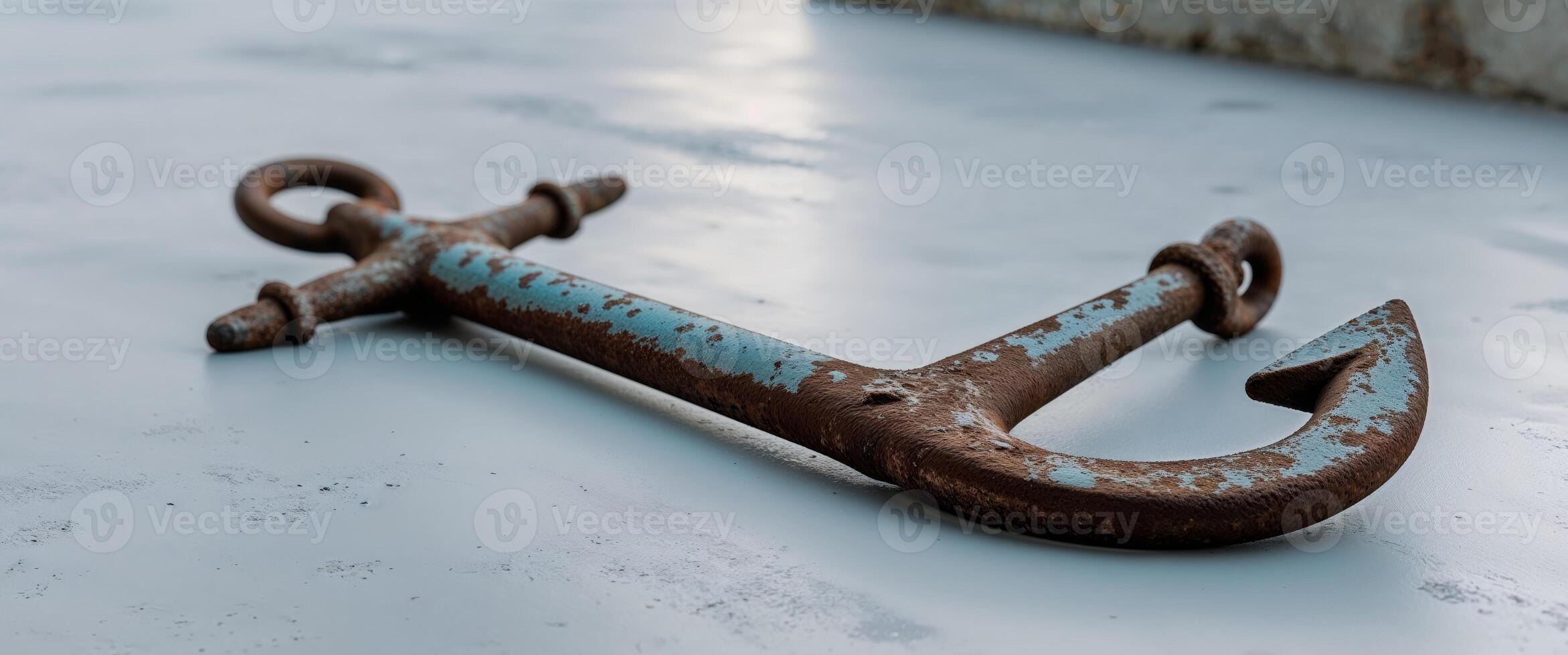 An anchor on the ground photo