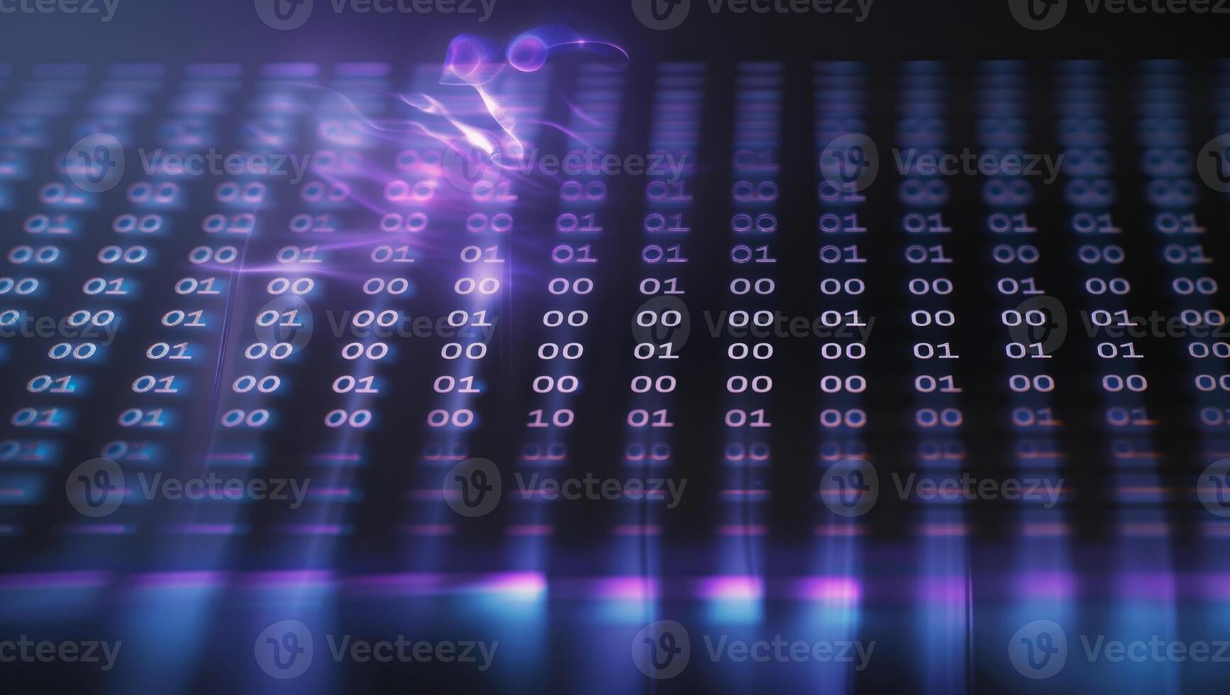 A computer screen with many numbers and letters photo