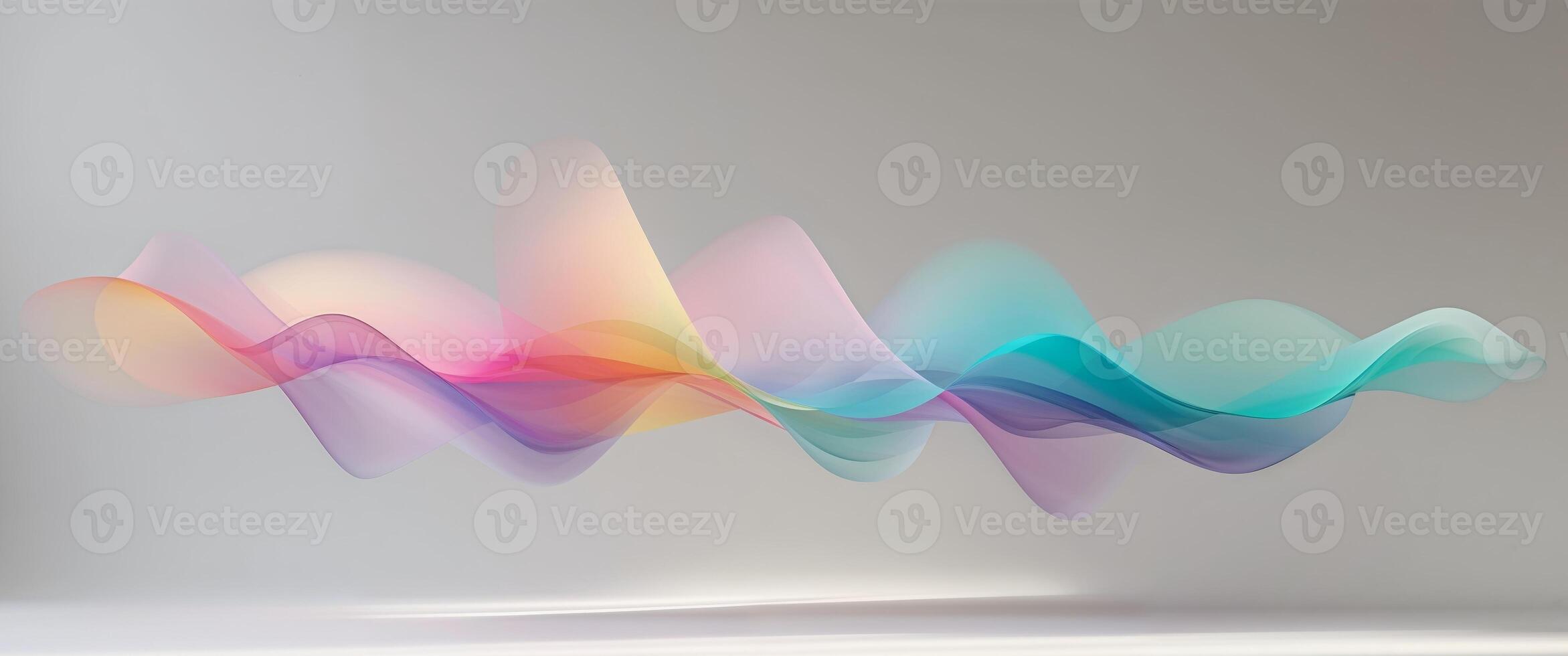 Colorful wave of sound 3d illustration photo