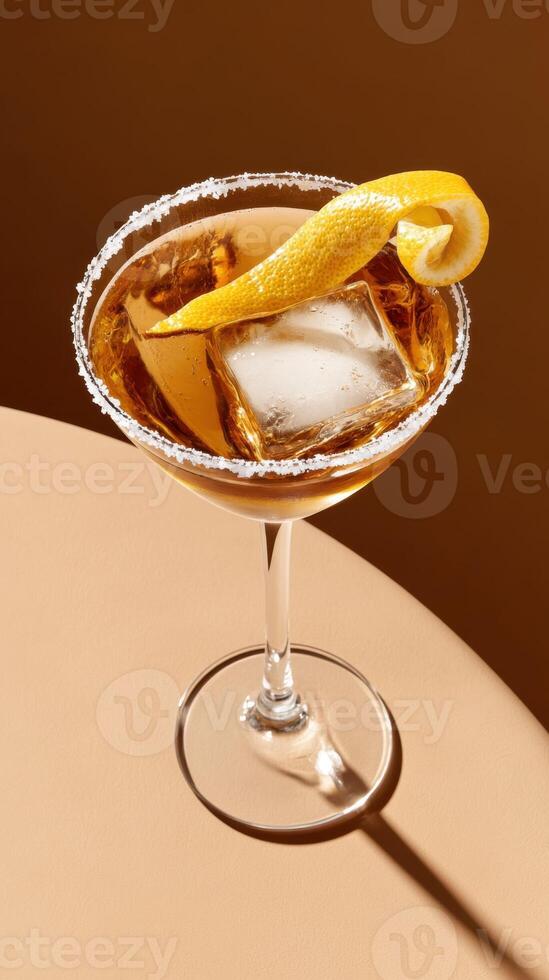 Refreshing limoncello lemon drop martini served on a warm afternoon with citrus garnish photo