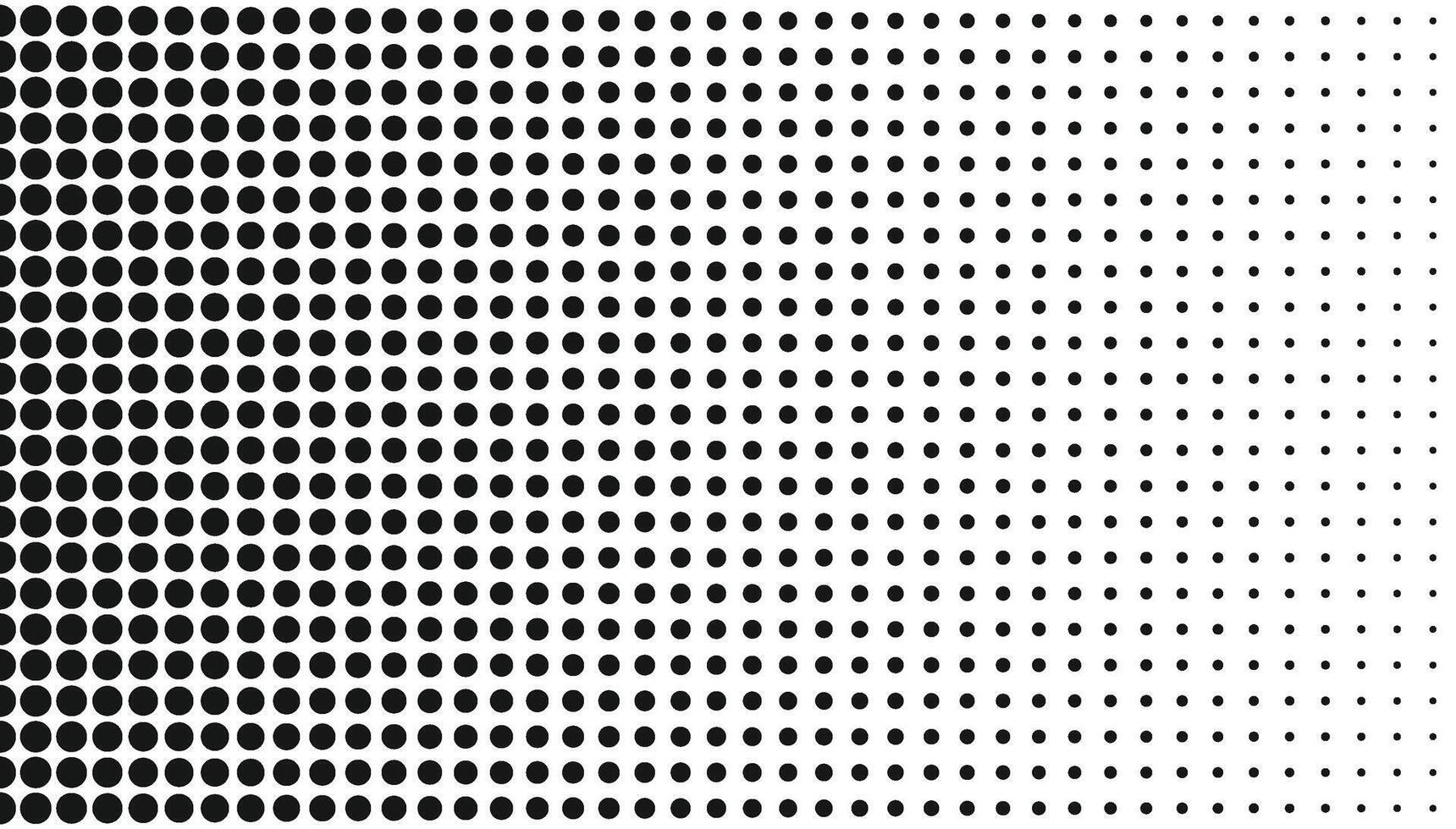 black and white halftone dots horizontal gradient vector