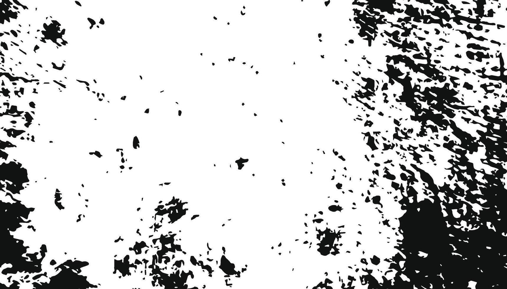 Grunge effect texture creates a black and white abstract pattern vector