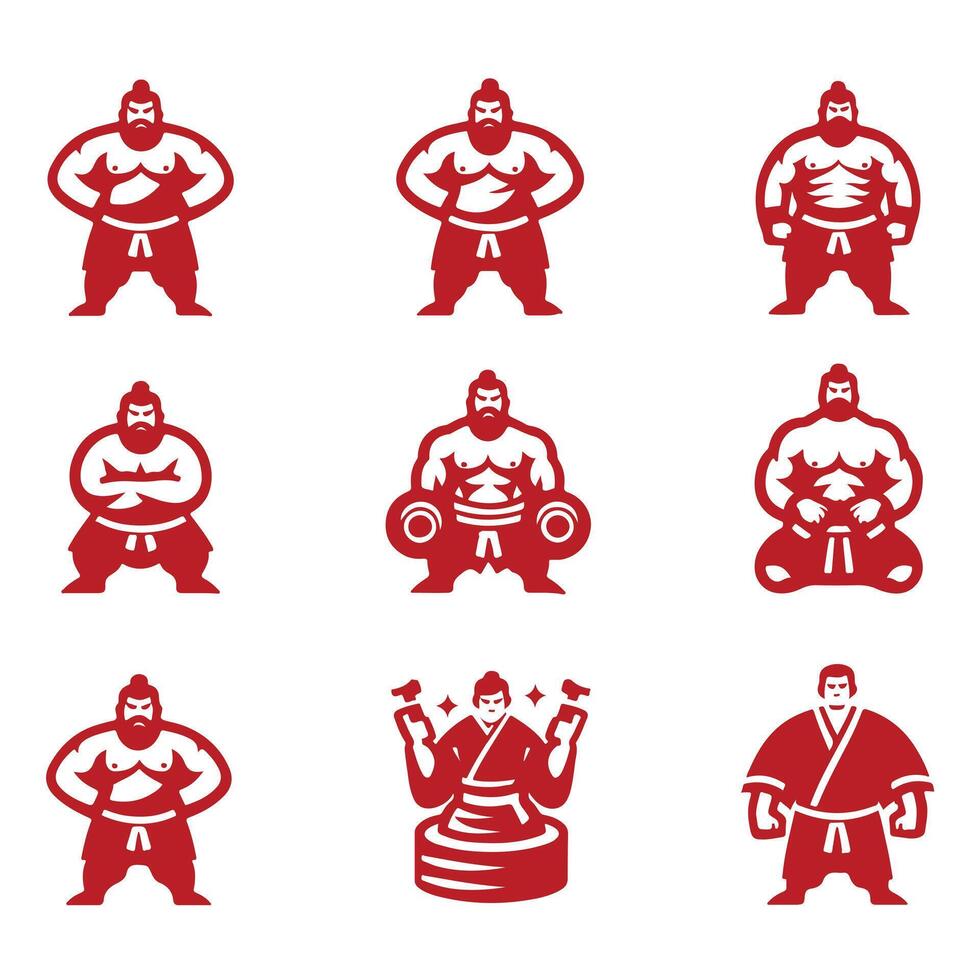 The Eternal Yokozuna Sumo Wreseler Collection Logo vector