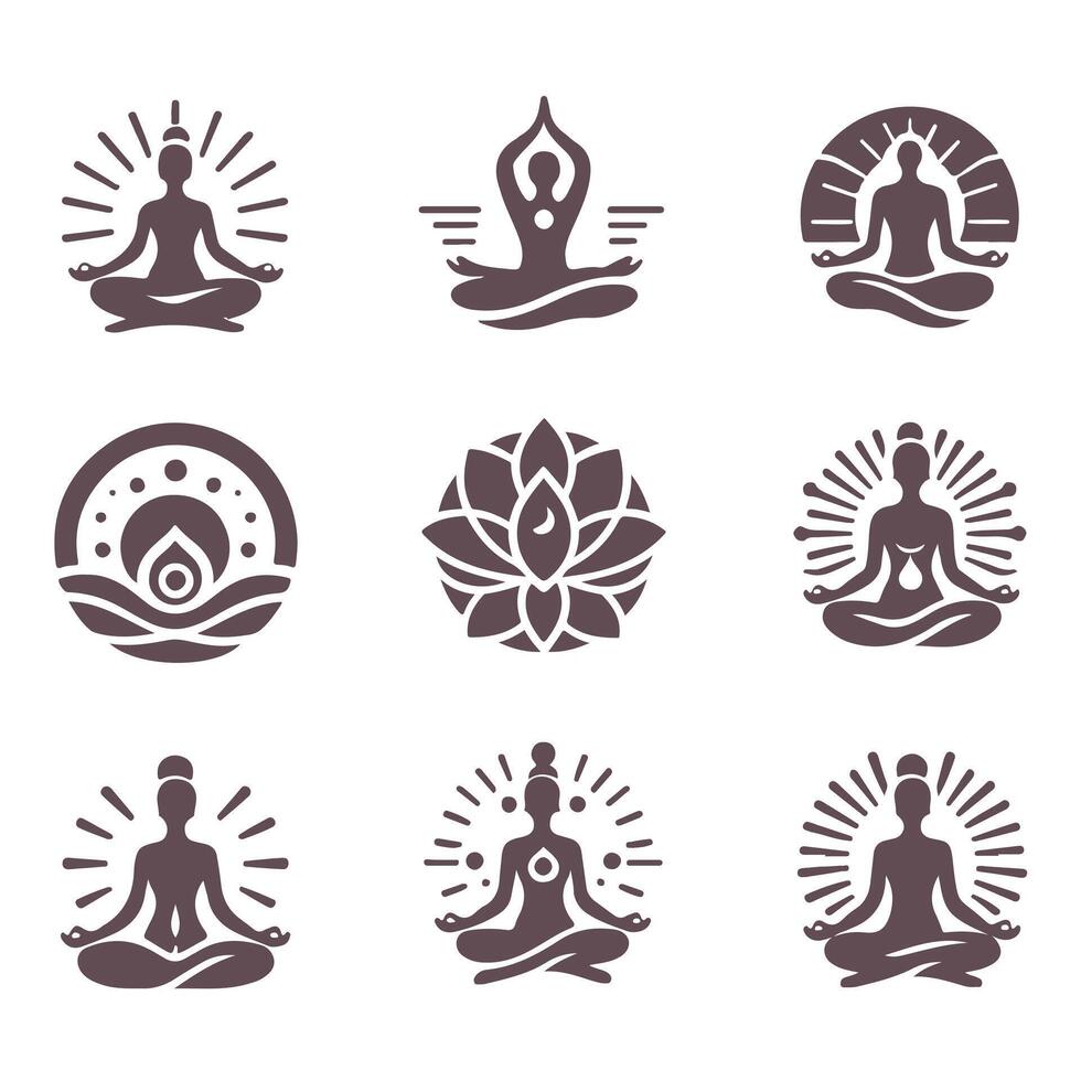 Mindful Harmony medetation collection logo vector