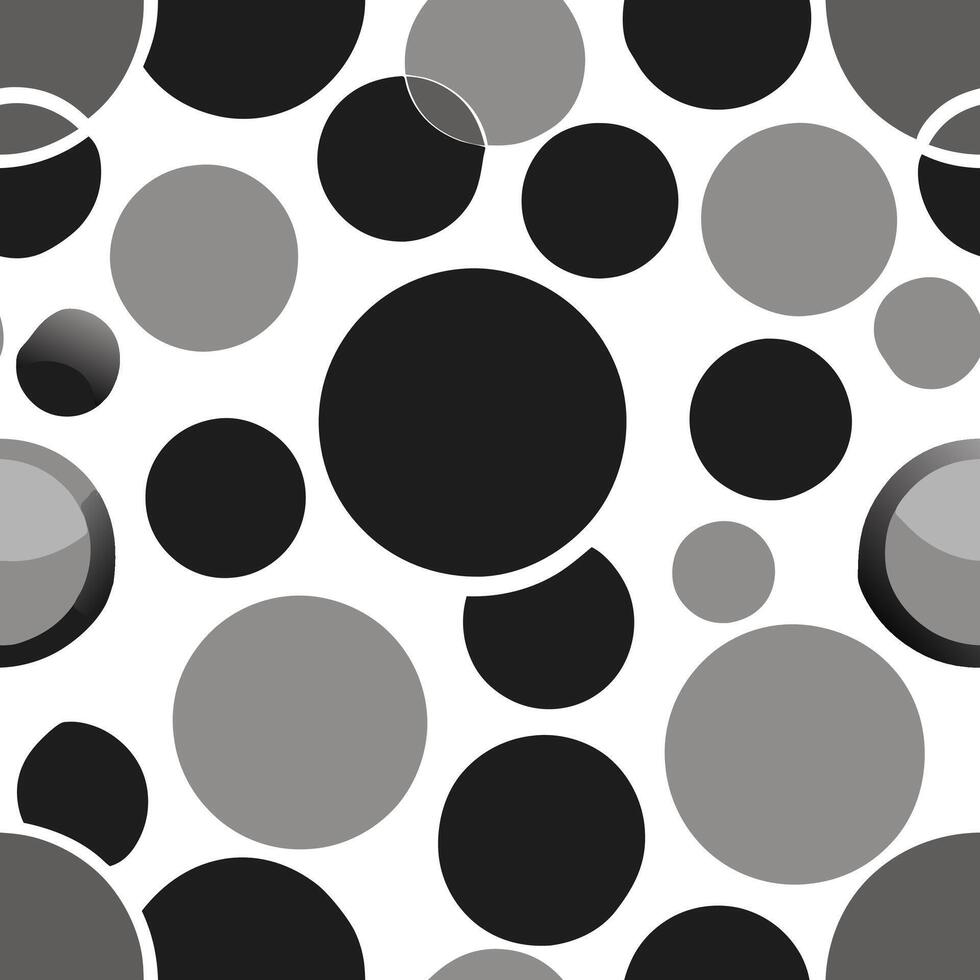 Seamless pattern of simple monochrome circles digital design graphic art minimalist style abstract viewpoint modern concept vector
