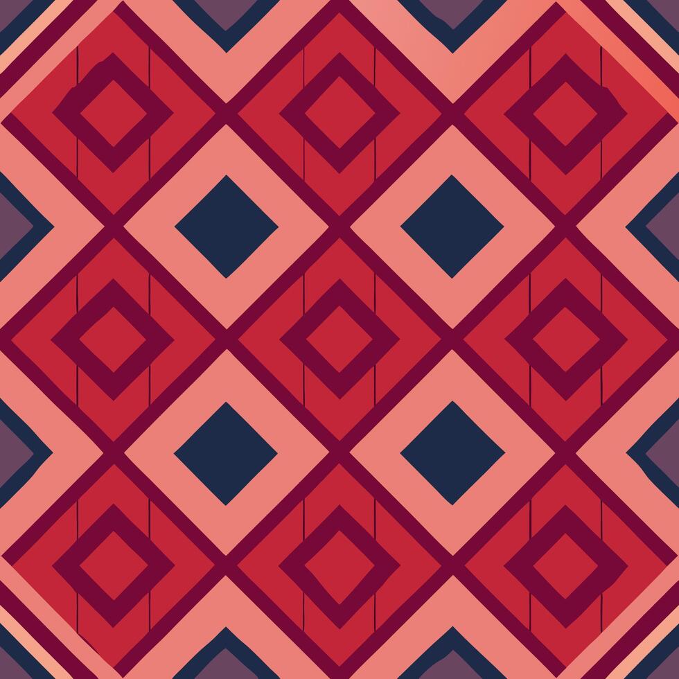 Seamless pattern of symmetrical diamond shapes abstract design digital art modern aesthetic eye-catching visuals vector