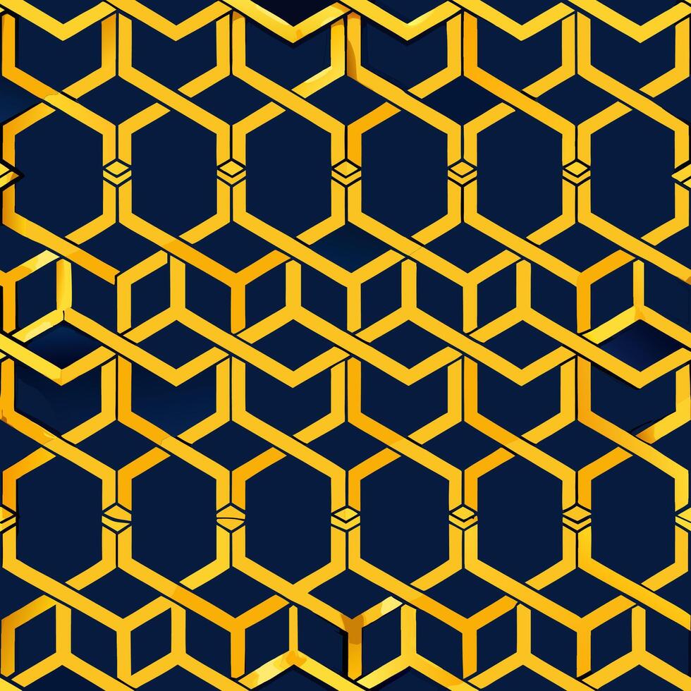 Seamless geometric pattern design digital art modern aesthetic abstract inspiration high-contrast colors for visual impact vector