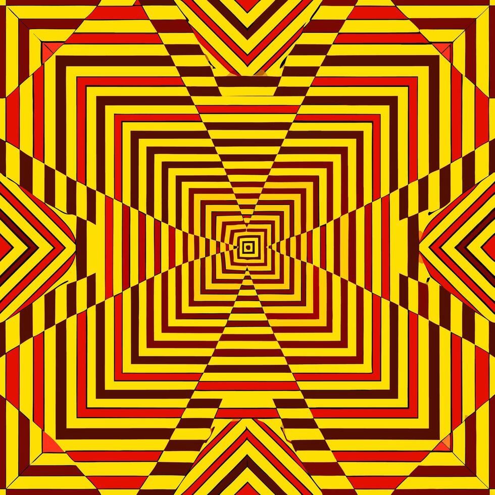 Seamless patterns of concentrics squares digital art abstract design vibrant colors top view visual harmony vector