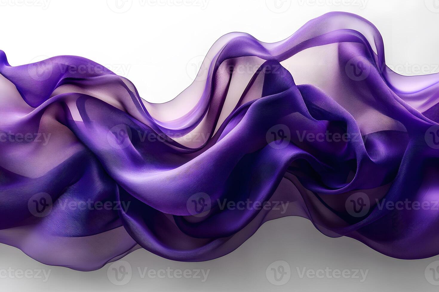 Flowing Purple Fabric Waves - Abstract Textile Art for Design and Decoration photo