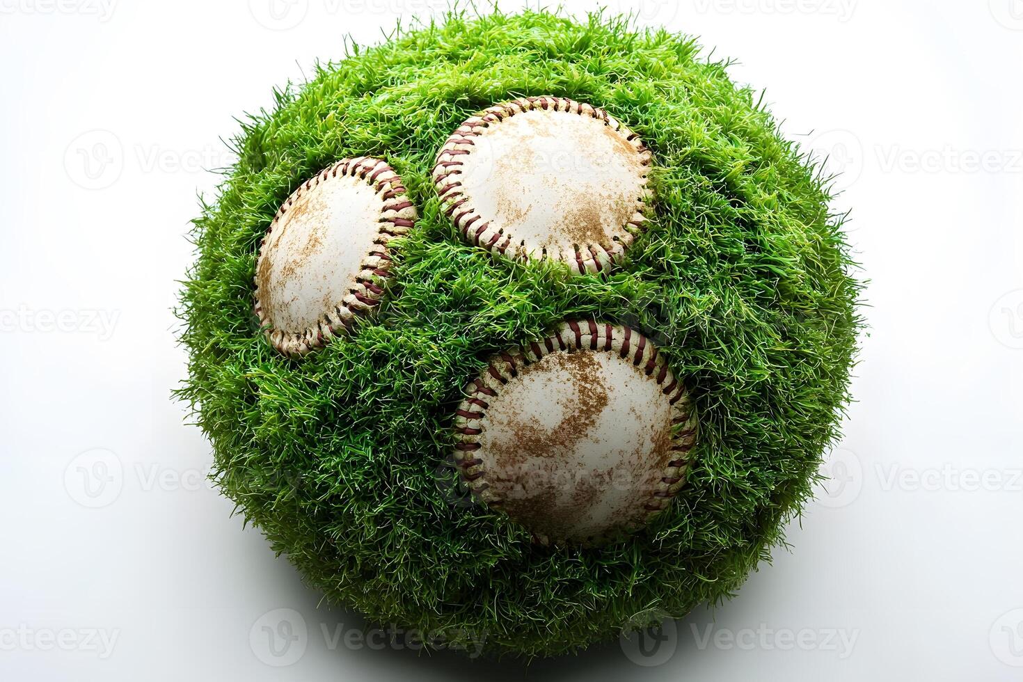 Baseball Greenery Fusion - Unique Eco-Friendly Sports Concept for Posters photo