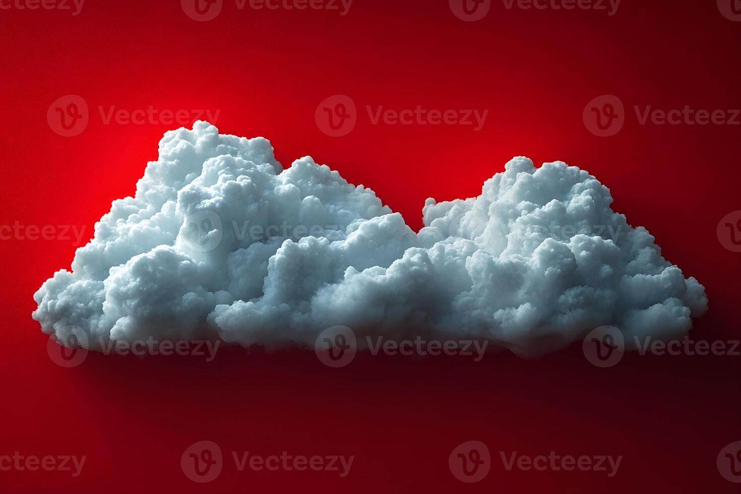 Contrasting Cloud on Red Background Bold Design for Creative Projects photo