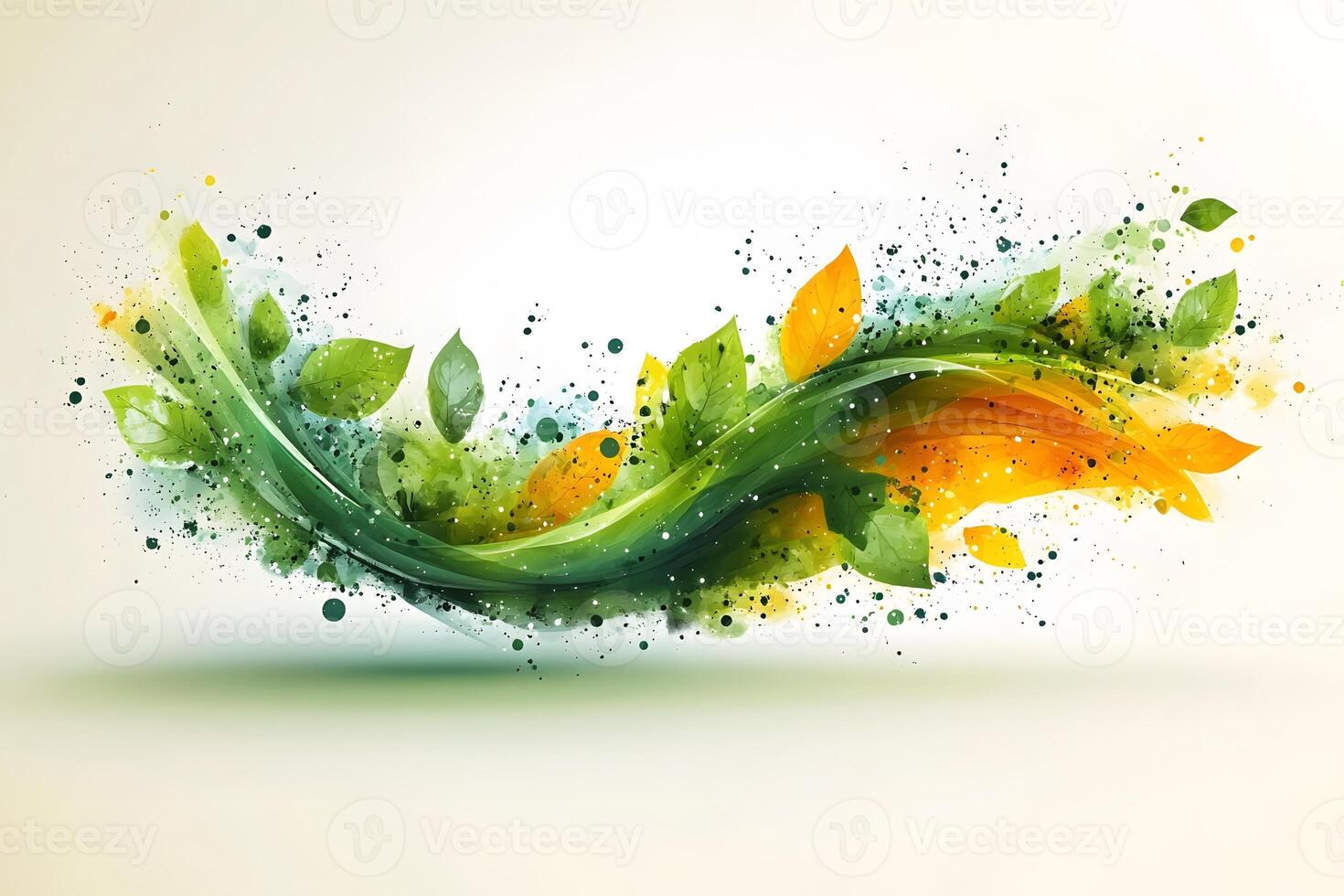 Vibrant Abstract Nature-Inspired Wave Design for Art and Decor photo