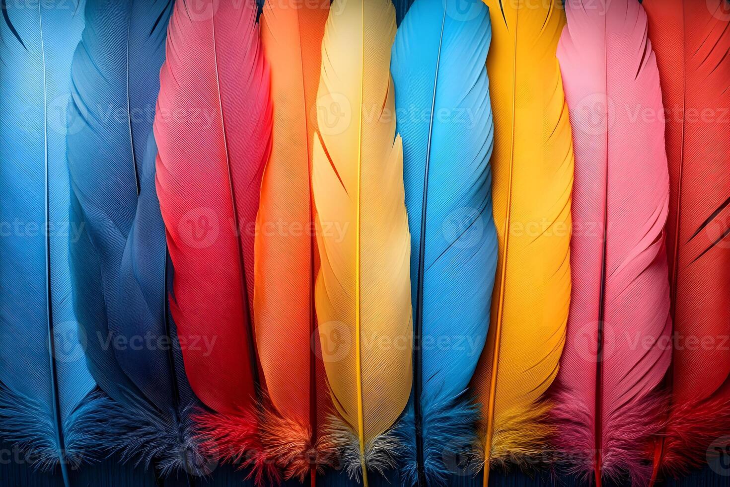 Colorful Feather Pattern for Artistic Background Design and Print photo