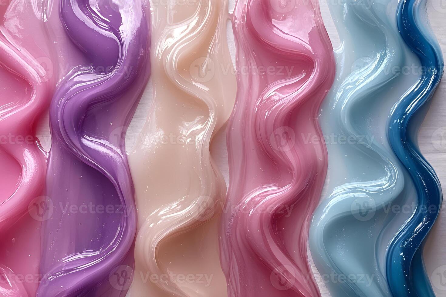 Colorful Pastel Waves of Glossy Texture - Art Design for Creative Projects photo
