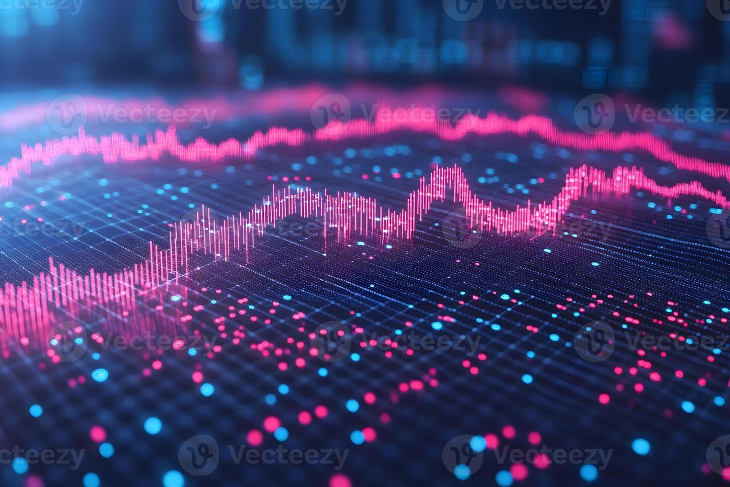 Digital Finance Analytics with Vibrant Graph and Data Points for Business Insights photo