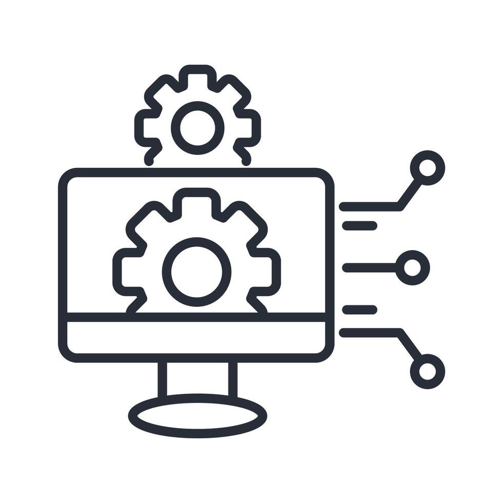 technology icon.Editable stroke.linear style sign for use web design,logo.Symbol illustration. vector