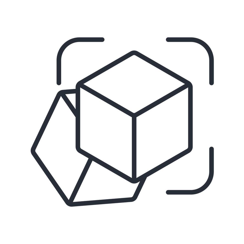 Object detection icon.Editable stroke.linear style sign for use web design,logo.Symbol illustration. vector