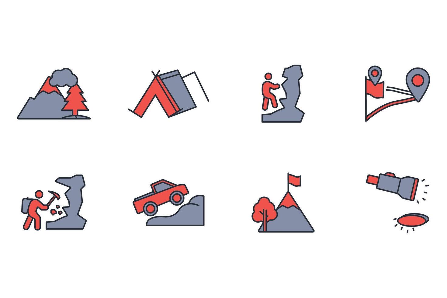 Climbing icon color vector