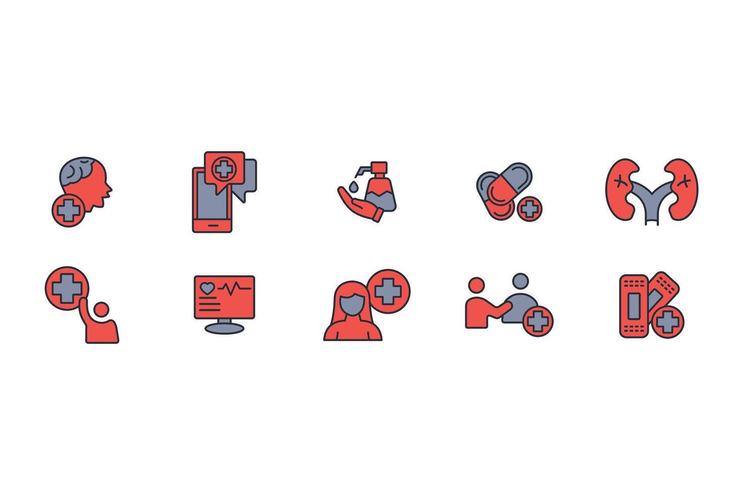 Healthcare and medical icon color vector