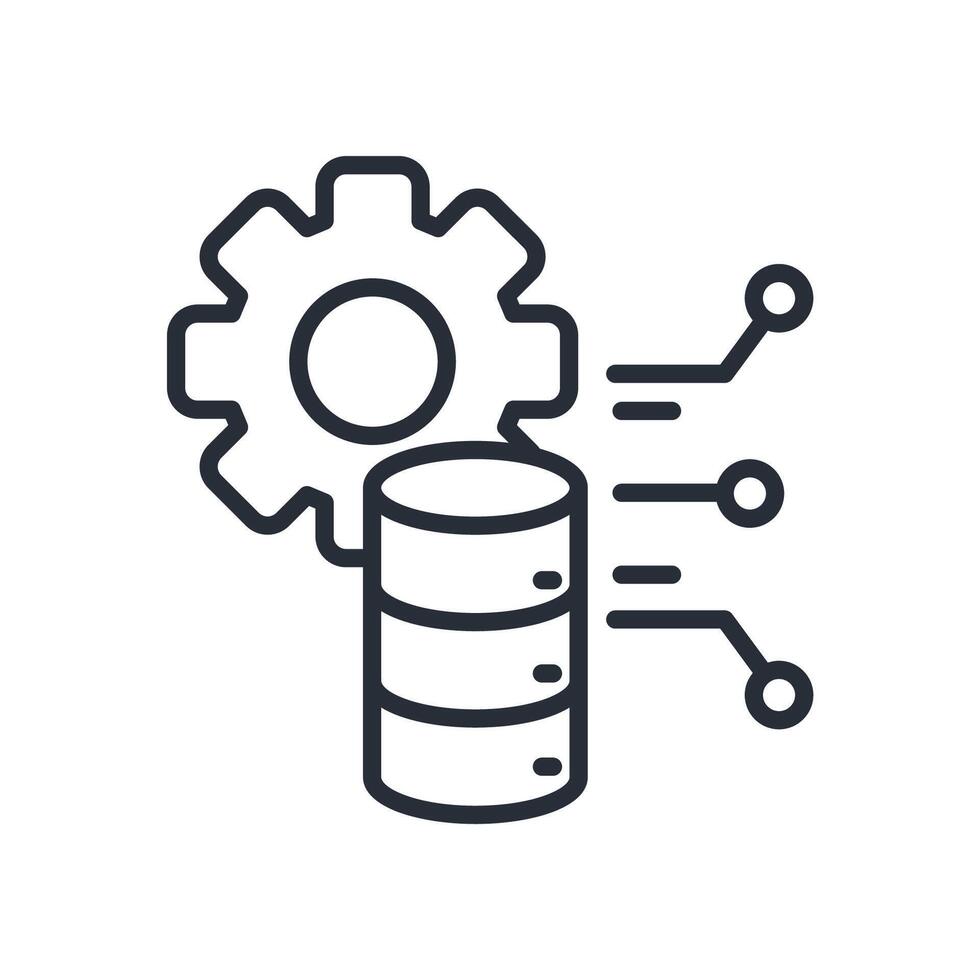 Big data icon.Editable stroke.linear style sign for use web design,logo.Symbol illustration vector