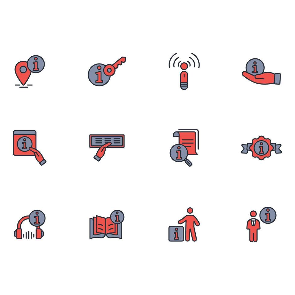 information icon colours vector