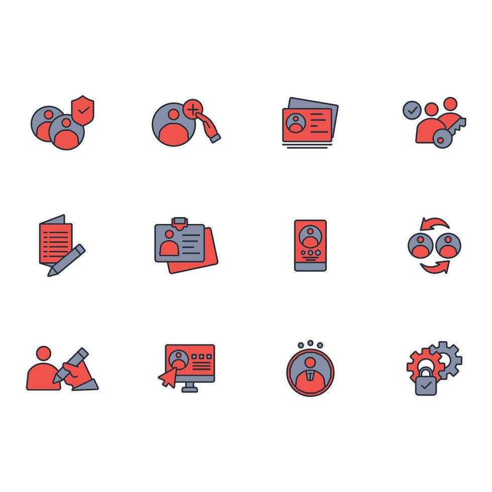 User account icon color vector