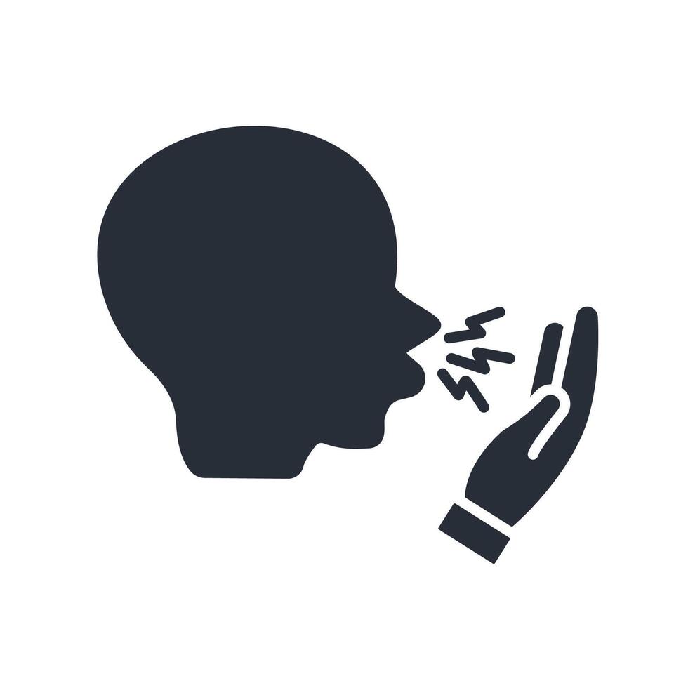 coughing icon color vector